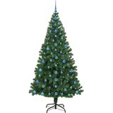 vidaXL Umjetno božićno drvce Zelena 210 cm PVC i Čelik i Plastika | shoptok.hr