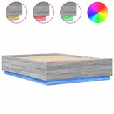  The Living Store Posteljni okvir z LED lučkami siva sonoma 150x200 cm inž. les - Posteljni Okvir, (21497651) | Shoptok.si
