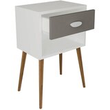 MID.YOU nočna Omarica Singol Xl, Bela, Antracit | Shoptok.si