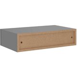 vidaXL Stenska polica s predalom siva 40x23,5x10 cm mediapan, (20620693) | Shoptok.si