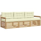  Set vanjskih sofa 3 kom. Bijela i krem Poliester | shoptok.hr