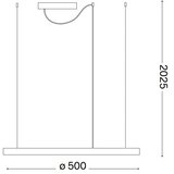 Ideal Lux led luster na sajli oracle slim LED/28W/230V 3000K prečnik 50 cm bela | Eponuda.com