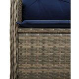  Vrtne stolice s naslonom 2 kom sa stolom sive boje poli ratan | shoptok.hr