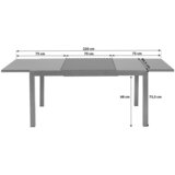 Gardenson Vrtna Miza Semi, Raztegljiva | Shoptok.si