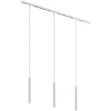 QAZQA Modern railsysteem met 3 hanglampen wit 1-fase - Slimline Keno Cene