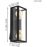 Eglo Alamonte 1 spoljna zidna lampa/spot /2, e27, crna | Eponuda.com