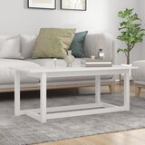 vidaXL Klubska mizica bela 110x55x45 trdna borovina Cene