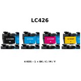  Komplet kompatibilnih kartuš za Brother LC426 za MFC-J4335DWXL, MFC-J4340DW, MFC-J4540DW, MFC-J4540DWXL – BK/C/M/Y, 4 kos Cene
