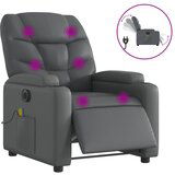Maison Chic Električni masažni naslanjač - Relax naslanjač sivo umetno usnje, (22134610) | Shoptok.si