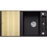 Blanco sudoper AXIA III 5 S InFino SILGRANIT daska drvo, s dalj. upr. - CRNA | shoptok.hr