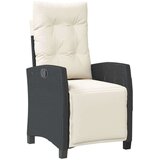  3-dijelni bistro set s jastucima crni od poliratana - Crna i krem 1 | shoptok.hr