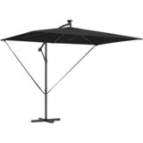 vidaXL Samostojeći banana suncobran Crna 294 x 200 x 254 cm | shoptok.hr