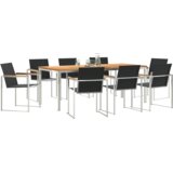 vidaXL Set za objedovanje od 9 komada od masivnog drva tikovine | shoptok.hr