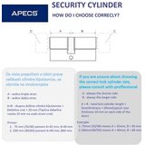  Cilindrični vložek APECS SM-100(50/50)-NI (5keys) (00025069) | Shoptok.si