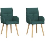 vidaXL Trpezarijske stolice 2 kom. Tkanina Tamnozelena 60 x 56 x 96 cm - Tamnozelena 2 | shoptok.hr