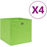  Kutije za pohranu od netkane tkanine 4 kom 28x28x28 cm zelene | shoptok.hr