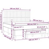  s oprugama i madracem crni 180x200 cm od tkanine | shoptok.hr
