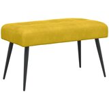  Klupa s gumbastim tkanjem Žuta 80 x 40 x 46 cm Baršun | Eponuda.ba