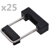 vidaXL U-spojnik s plastiko za ograjni stebriček 60x40 mm 25 kompletov u