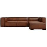 Windsor & Co Sofas Rjava usnjena kotna zofa v barvi konjaka (desni kot) Madame - Windsor & Co Sofas | Shoptok.si