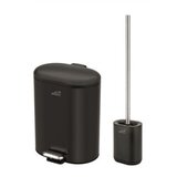 Inter Ceramic Set ovalna kup. kanta 6l soft clo 24x32 i wc četka fr line 11,6x53 crna Cene