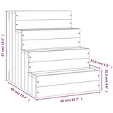 Stepenice za kućne ljubimce smeđe 40x49x47 cm od borovine | shoptok.hr
