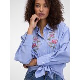 Orsay Light blue women's shirt with embroidery - Women's | shoptok.hr