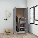 vidaXL Garderobna omara siva sonoma 82,5x51,5x180 cm inženirski les | Shoptok.si