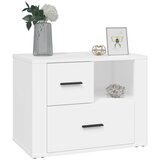  Noćni ormarić bijeli 60 x 36 x 45 cm od konstruiranog drva | shoptok.hr