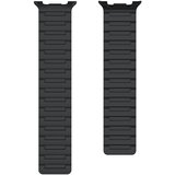 INF Magnetni silikonski pašček, združljiv z uro Samsung Galaxy Watch 8 (40/44/46 mm) – močno magnetno zapiranje, modni silikonski pašček Black, (5000264319) | Shoptok.si