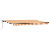 vidaXL Avtomatski retraktibilni senčnik z LED rumene in oranžne barve 500x350 cm | Shoptok.si