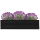 vidaXL Dvignjeno cvetlično korito 320x40x77cm pocinkano jeklo antracit Cene