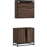 vidaXL 2-dijelni set kupaonskog namještaja boja smeđeg hrasta drveni | shoptok.hr