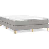  Box spring posteljni okvir svetlo siv 140x200 cm blago | Shoptok.si
