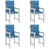 vidaXL Jastuci za stolice 4 kom prošarano plavi 100x50x4 cm od tkanine