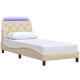  Okvir kreveta s LED-om bez madraca krem 80x200 cm Tkanina | shoptok.hr