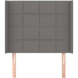  Uzglavlje s ušima tamnosivo 83x16x118/128 cm od tkanine | shoptok.hr