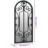  Ogledalo crno 100 x 45 cm željezno za unutarnju upotrebu | shoptok.hr