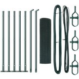 vidaXL Set Stupova za Ograde Set od 2 Zelena Metal s plastičnom oblogom | shoptok.hr