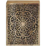 vidaXL Stenska kopalniška omarica 38x33x48 cm trden mangov les | Shoptok.si