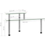 vidaXL Kuhinjska polica prozorna 49,5x35x19 cm kaljeno steklo | Shoptok.si