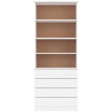 Regal za knjige s ladicama ALTA bijeli 77x35x186,5 cm borovina | shoptok.hr