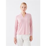 LC Waikiki V-Neck Plain Long Sleeve Women's Blouse Cene