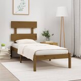 Furnova Posteljni okvir medeno rjav iz trdnega lesa 100x200 cm, (21939851) Cene