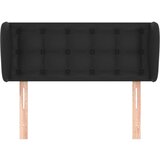  Uzglavlje s ušima crni 103x23x78/88 cm od umjetne kože | shoptok.hr