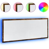 Maison Chic LED kopalniško Ogledalo - Zrcalo - Kozmetično ogledalo dimljeni hrast 100x8,5x37 cm inž. les, (21698193) | Shoptok.si