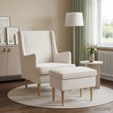  Fotelja s footstoolom 2 kom. Bouclé 79 x 79 x 87,5 cm | shoptok.hr
