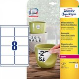 Avery Zweckform Zelo odporne odstranljive poliesterske etikete, bele 99.1 x 67.7 mm | Shoptok.si