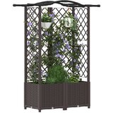  Povišeni krevet s mrežom i krovom Smeđa 122 x 40 x 141 cm PP | shoptok.hr
