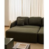 Kave Home Tamno zelena sklopiva kutna garnitura od šenila (s desnim kutom/s ležaljkom) Laira – | shoptok.hr